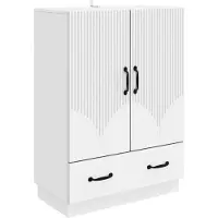 Syfax Sideboard Weiß 66 x 34,5 x 92 cm Holzwerkstoff