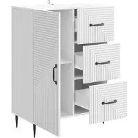 vidaXL Sideboard Weiß 66 x 34,5 x 89,5 cm Holzwerkstoff