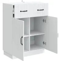 vidaXL Sideboard Weiß 66 x 34,5 x 87 cm Holzwerkstoff