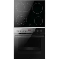 Amica EHCX 933 130 S, Keramik, 4 Zone(n), Glaskeramik, Schwarz, Drehregler, 52,5 cm