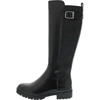 Tamaris Damen Stiefel mit Stretch-Schaft & natürlichen Touch 1-25625-45, Größe:37 EU, Farbe:Schwarz