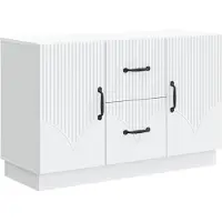 Syfax Sideboard Weiß 89 x 34,5 x 57 cm Holzwerkstoff