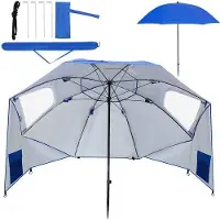 OEM Strandschirm Zonnenschirm 210 cm UV-beschirmung inkl. Gründach, Tragetasche, wasserdicht, für Strand, Garten, Balkon