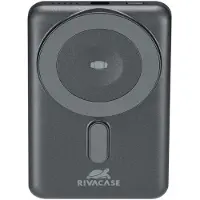 Rivacase VA2607, 5000 mAh, Lithium Polymer (LiPo), Kabelloses Aufladen, 3,7 V, 22,5 W, Schwarz, Grau