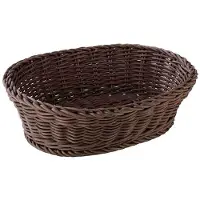 Aps PROFI LINE Korb, oval, Praktischer Korb aus Polypropylen, Maße (B x L x H): 27 x 19 x 6,5 cm, braun