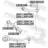 FEBEST 2924-L405FLFR Querlenker Vorne Rechts Unten für LAND ROVER Range Rover Sport (L494)