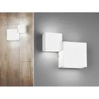 TRIO Dimmbare LED Wandlampen 2er Set Up and Down Light Weiß matt Treppenhausleuchten