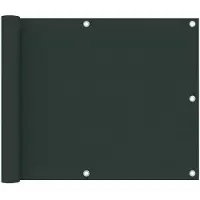 OEM Balkon-Schutz - 75x300 cm - Privatschirm - Oxford-Stoff - Dunkelgrün - Wind- und UV-beständig - Natürliche Balkonabtrennung