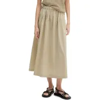 Marc O'Polo Maxirock , Damen, Gr. 34, beige (linen beige), Web, Obermaterial: 63% Baumwolle, 33% Polyester, 4% Elasthan, ausgestellt ca. Mitte Wade, Röcke Maxirock, aus Popeline-Stretch