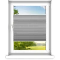 Time4blinds - Plissee Rollo, Faltrollo, Sichtschutz, Stahl, 120x200cm