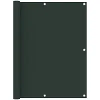 OEM Balkon-Schirm - 120x400 cm - Privatschirm - Dunkelgrün - Wind- und UV-beständig - Naturstoff - Hoch - Balkonüberdachung