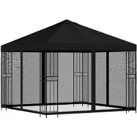 vidaXL Garten Pavillon mit Seitenwänden 3 x 3 m Schwarz