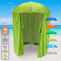 ProduceShop GF200TUVV, Strandschirm, Rund, Grün, Weiß, Stahl, Stahl, Einfarbig