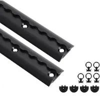 OEM Aluminium Fahrradrail 1,5 m schwarz, befestigungsrahmen mit Schnellschloss für Motorrad, Fahrrad, Pick-up und Gepäck