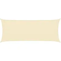 OEM Rechte Schattenrollo - 2 x 5 m - Creme - 160 g/m² HDPE - 90% UV-Schutz - atmungsaktiv & wasserdichter Sonnenschirm - Ideal für lange Galerien, Garten und Terrasse
