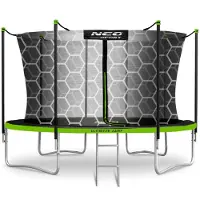 Neo-Sport 13ft/404cm Gartentrampolin mit Innennetz und Leiter