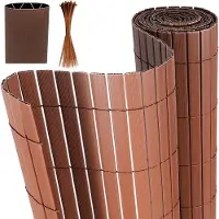 OEM 3m PVC Balkon- und Pergolenschutz – W-Vorm Windschutz & Terrassenschirm – für Garten & Außenraum – braun