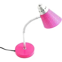 Dapo Leuchten Tischleuchte Lisa pink, Höhe 44 cm, gelochter Schirm, Schreibtisch- oder Nachttischleuchte