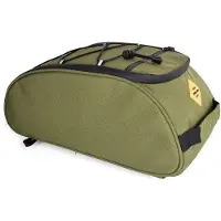 OEM Wasserdichte Nylon-Beuteltasche - Fächer für Gepäckträger - Inklusive Werkzeugset - Schnelles Befestigungssystem - Für Mountainbikes, Rennräder und E-Bikes - Schwarz