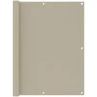 OEM XL Balkonschirm - 120 x 500 cm - Beige - Wetterfest - Oxford Stoff mit PolyurethanBeschichtung - UV-beständig & Winddicht - Hochwertiges Balkondoek - Privatschirm - Inkl. 24 m Seil