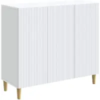 Syfax Sideboard Weiß 89 x 34,5 x 80 cm Holzwerkstoff