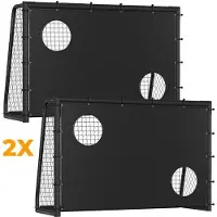 OEM Echthoekig Stahl-Fußballtor 240 x 160 x 86 cm mit PE-Netz für draußen