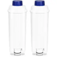 OEM Zwei Wasserfilter für Kaffeemaschinen, Filtermuster kompatibel mit Delonghi SER3017 DLS C002, Delonghi EcoDacalk, Set für Espressoautomat