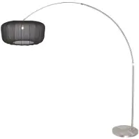 Steinhauer Bogen-Stehleuchte Sparkled Light stahl/Nylon schwarz, 240 cm