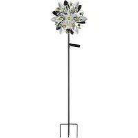 Globo LED-Solarleuchte 36578S, Erdspieß, silber/schwarz, Metall