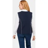 Goldner Strickjacke "Zeitlose Merino-Weste mit Knopfleiste" Wiener Nähte
