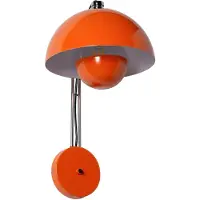 Alpinaluz Wandleuchte SETBUL Orange aus Metall, Retro Wandlampe mit Schalter und E27 Fassung für Schlafzimmer, Wohnzimmer und Leseecke