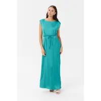 Kaffe Midikleid "Damen Kleid KArachel", Damen, Gr. 36, N-Gr, blau (teal), Obermaterial: 100% Polyester PES., Kleider Midikleid