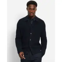 Olymp Strickjacke , Herren, Gr. XL, blau (marine), Strick, Obermaterial: 70% Baumwolle, 30% Schurwolle, regular fit, Strickjacken Strickjacke, mit Schurwolle, regular fit, Topseller