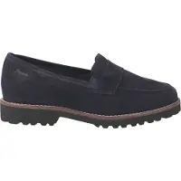Sioux Slipper "Meredith-709-H", Damen, Gr. 43 (UK 9), blau (dunkelblau), Obermaterial: 100% Lammveloursleder LAVL. 100% Gummi rubber., Schuhe Slipper