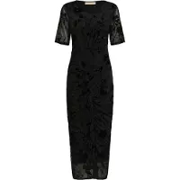 Culture Midikleid "Damen Kleid CUkitti", Damen, Gr. XS, N-Gr, schwarz, Obermaterial: 90% Polyester PES. 10% Elasthan EL., Kleider Midikleid
