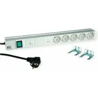 Bachmann 19" 1HE 5xCEE7/3 1xSchalter 1xGVS-Plus 2,0m CEE7/7
