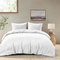 OEM Microvezel-Bettwäsche-Set 240x220 cm - Weiß - 2 Kissenbezüge 80x80 cm - chemikalienfrei - 100% Microfaser