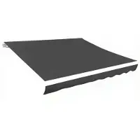 Super Merchant Ersatzstoff für Markise Grau 450x300 cm Polyester