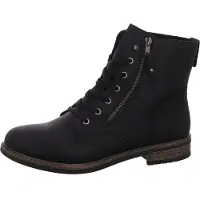 Rieker Damen Schnürstiefeletten Schwarz Synthetik Größe: 39