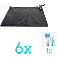 OEM Solar Mat für Schwimmbadwärme - 28685 - 6 Stück - Sonderangebot - Enthält Reparaturset (1 Stück) - Schwimmbadwärme - Solarwärme - Geschikt für alle Filterpumpen mit 32 und 38 mm