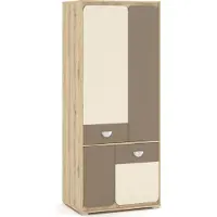 Nabbi Viertürig Kleiderschrank Loros W-4D - Handwerker / Milchkaffee / Champagner