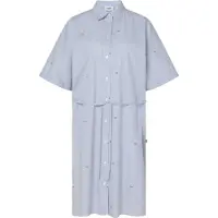 JOOP! JOOP Hemdblusenkleid "Davinia" Nahttaschen Bindegürtel auf Taillenhöhe