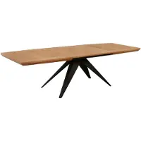 Masseno Ausziehbar Esstisch FERRUM 200 - 300 cm x 100 cm Rechteckig Tisch für Wohnzimmer, Küche, Eichefarben
