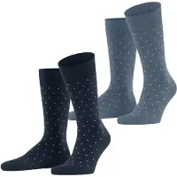 Esprit Socken "Fine Dot", Herren, Gr. 39-42, blau (schwarz), Baumwollmischung, gepunktet, normal, Socken Socken, gepunktet, geripptes Bündchen, Baumwoll-Mix