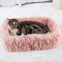 OEM Rasierkartonkrabbel für Katzen, robuste große Kattentasche mit weichen Krabplatten, golfkartoniert, einlegbar, zweifach, für Möbel-Abwehr (44×34×14cm, rosa)