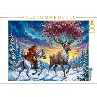 CALVENDO Puzzle Das Rentier mit Kirschbaum-Geweih | 1000 Teile Lege-Größe 64 × 48 cm Foto-Puzzle für glückliche Stunden