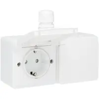 Niko New Hydro Wandsteckdosenbox (WCD-Schaltanlage) (Europäische Steckdose) - 701-37846
