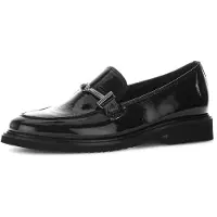 Gabor Damen Slipper schwarz Knautschlack - Größe: UK 6,5