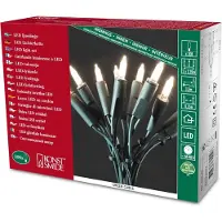 Konstsmide - LED Minilichterkette, 100 warm weiße Dioden, 230V, Innen, grünes Kabel - 6304-100