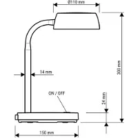 MAUL LED Tischlampe MAULabby Weiß mit Flexarm und Standfuß, 585 lm, 3000 K